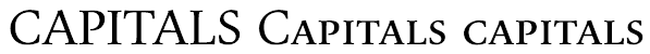 text using OpenType capitals