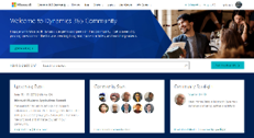 Эскиз страницы Dynamics 365 Community.