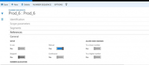 Enable manual number sequences.