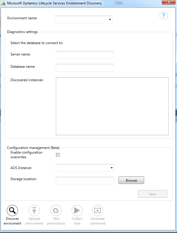 System diagnostic discovery for Config manager.