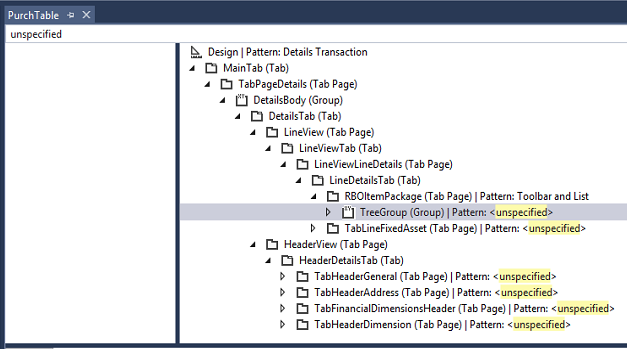 Search result of nodes that have an "unspecified" designation