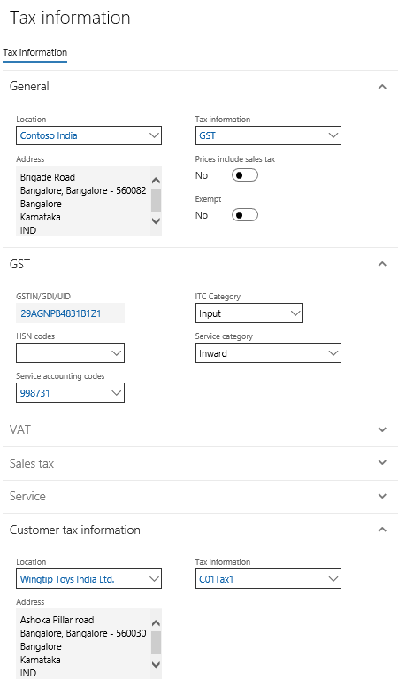 Tax information dialog box for creating an hour journal.