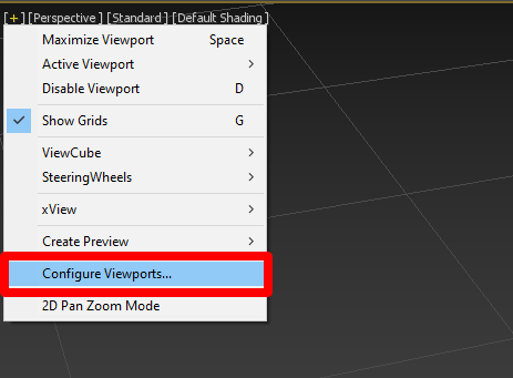 Configure viewports.