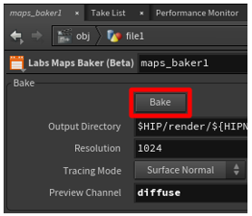 Bake button.