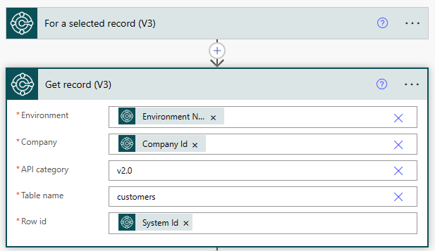 Business Central connector supporting dynamic values for companies