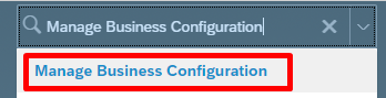 Поиск Manage business configuration (Управление бизнес-конфигурацией)