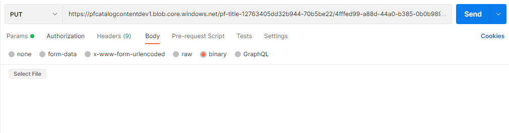 Postman Upload Binary