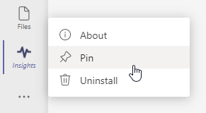 Закрепление приложения Insights.
