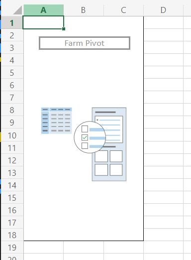 Сводная таблица с именем Farm Pivot без иерархий.