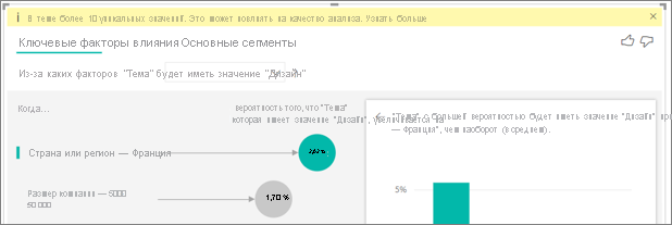 Снимок экрана: более 10 уникальных факторов.