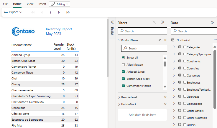 Inventory Report