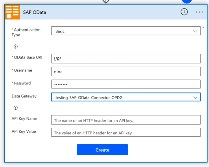 Настройка соединителя OData в Power Automate