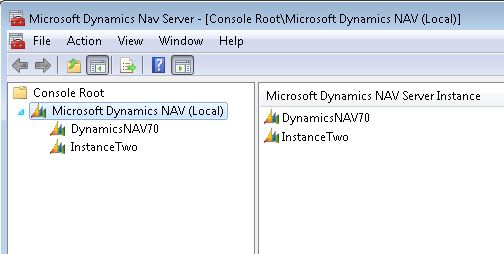 Console root with two server instances