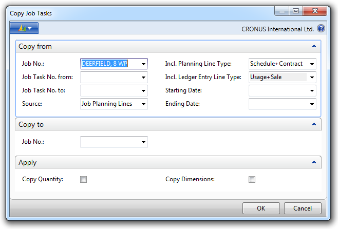 Task dialog taking input before copying job task