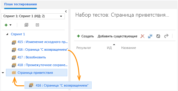 Использование статических наборов тестов в качестве папок