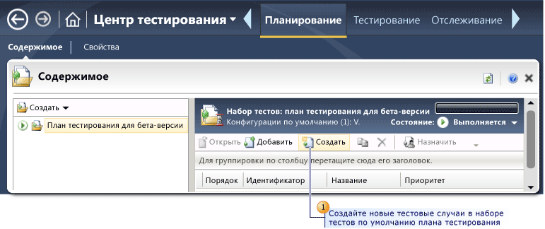 Добавление тестовых случаев в набор тестов по умолчанию