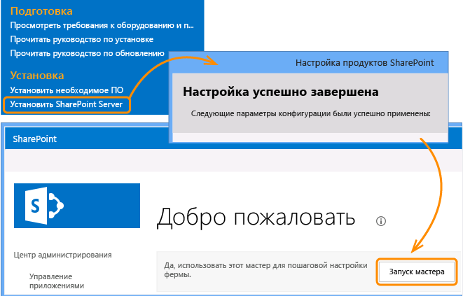 Настройка SharePoint Server