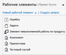 Рабочие элементы Scrum