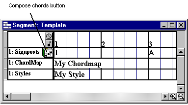 Compose Chords button on signpost track 