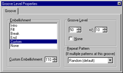 Groove Level Properties 