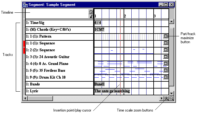 Segment Designer editing window 