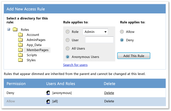 Access Rules