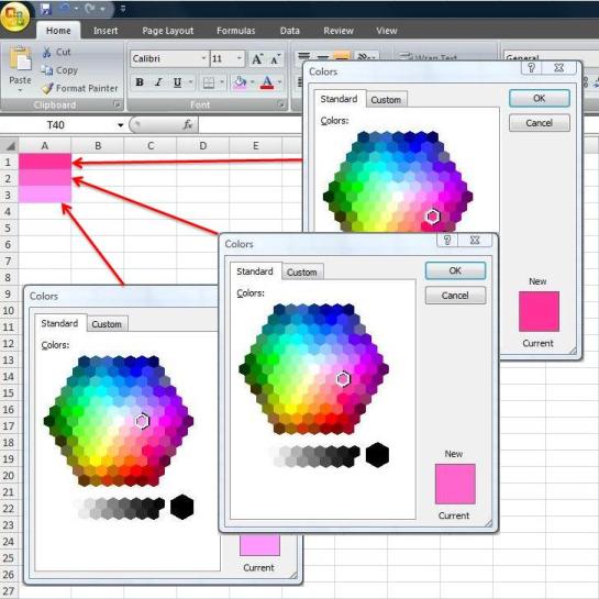 ColorIndex values and colors