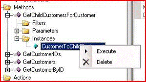 Выполнить экземпляр метода CustomerToChildCustomers