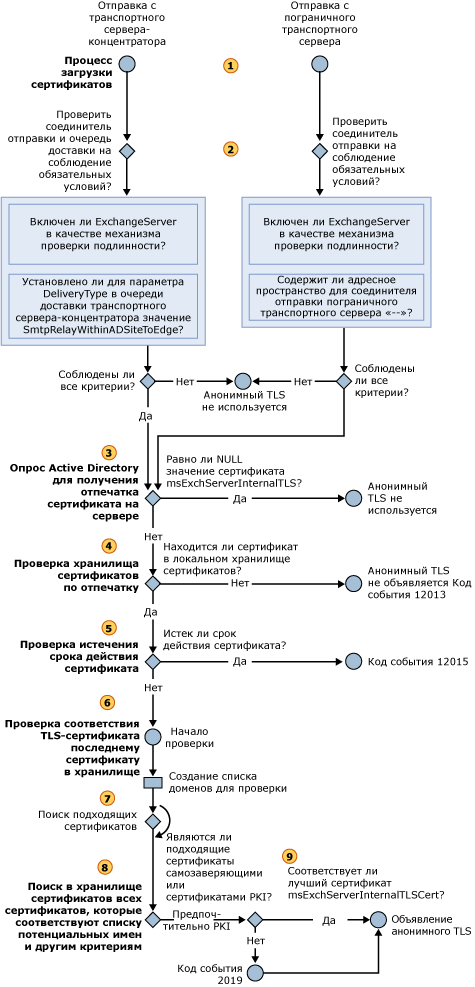 Выбор исходящего анонимного сертификата TLS