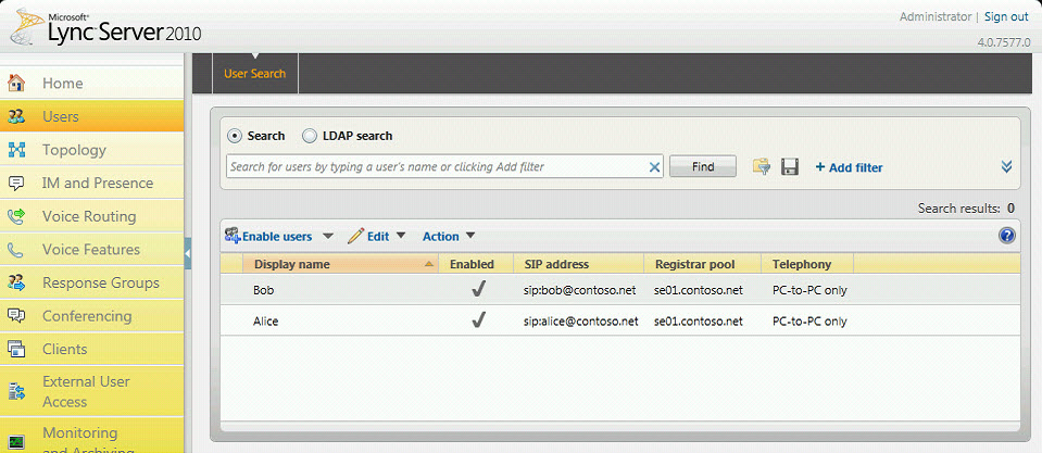 Lync Server Control Panel Assign Users