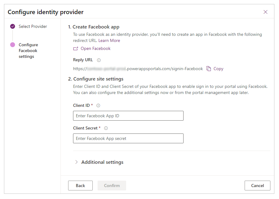 Configure OAuth 2.0 login provider