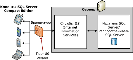 Топология с одним сервером