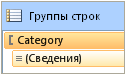 Группы строк, режим по умолчанию, с динамическими элементами