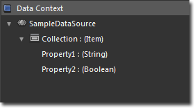 Data Context category in the Data panel