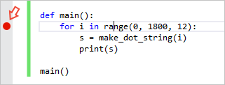 Setting a breakpoint