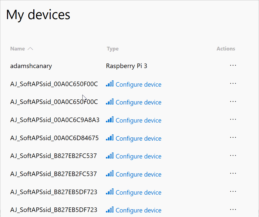 IoTDashboard View Devices