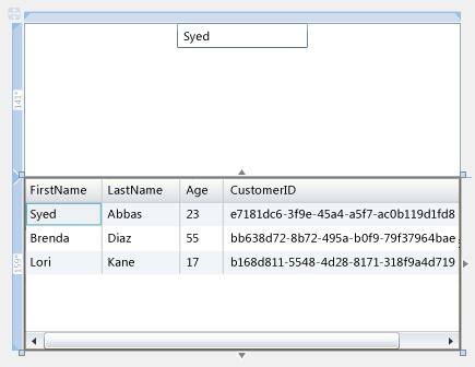 Binding a DataGrid to a collection of sample data