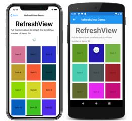 Пример RefreshView