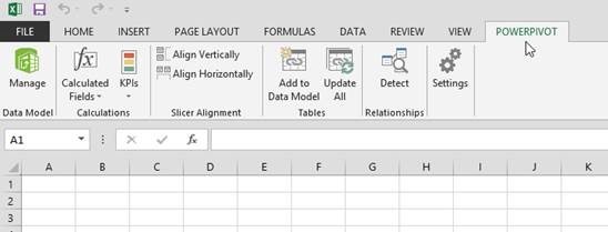 Надстройка powerpivot