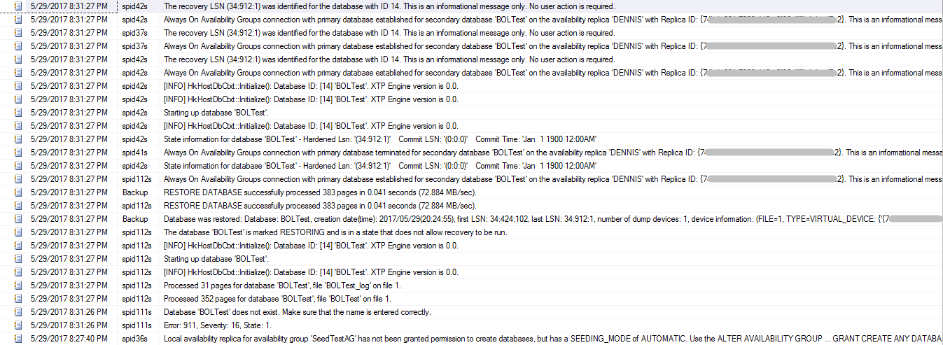 журнал SQL Server