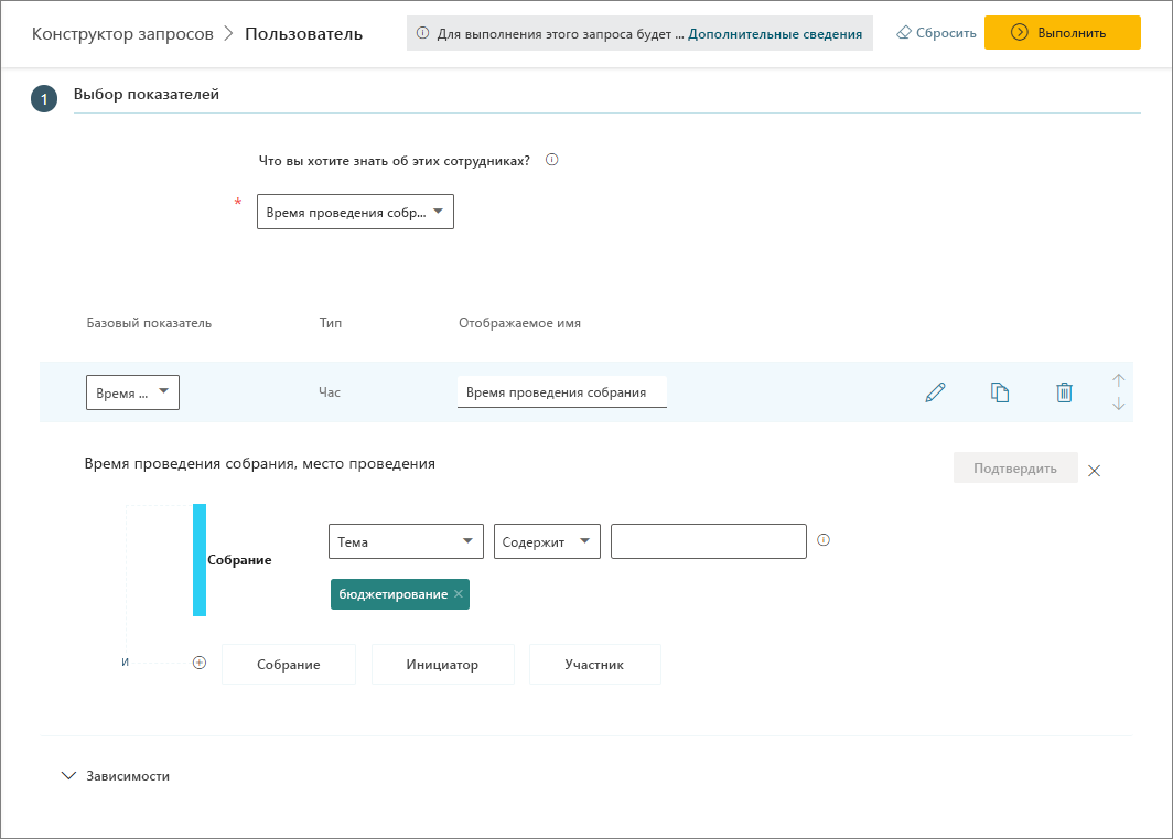 Иллюстрация: выбор метрик.