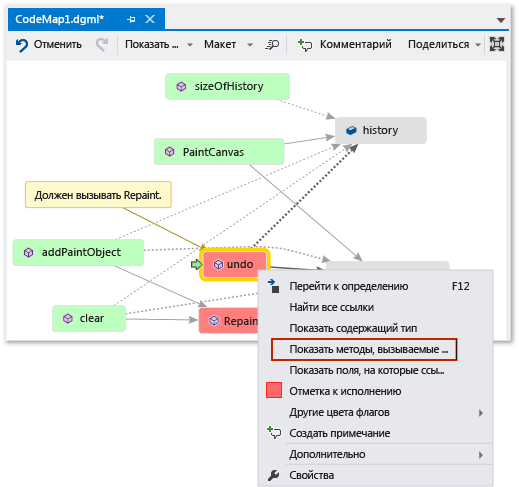 Code map - Update map with missing method call