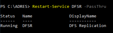 Перезапустите службу DFSR.