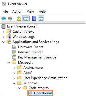 code-integrity-event-logs