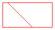 Иллюстрация, показывающая прямоугольник с диагональной линией сверху вниз