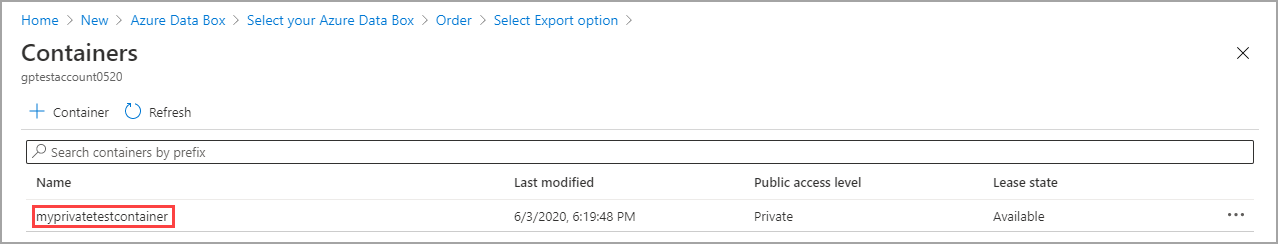 Visa containerinformation