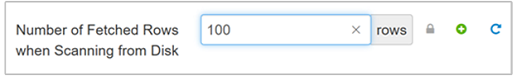 Apache HBase number of rows fetched.