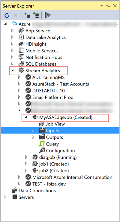 Jobbhanteringsalternativ för Server Explorer