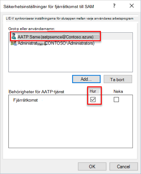 Lägg till tjänsten.