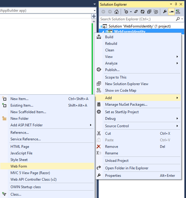 Image showing how to add a web form to registered users